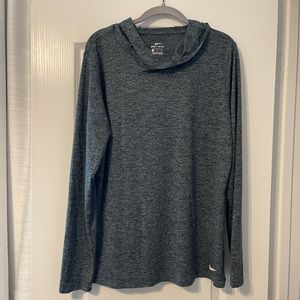 Nike long sleeve dri-fit with hood - navy